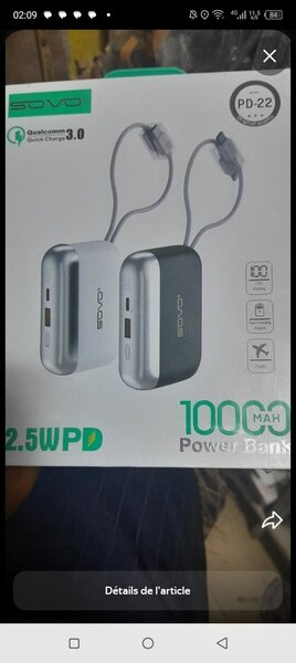 BovS Batterie Externe 10000mAh