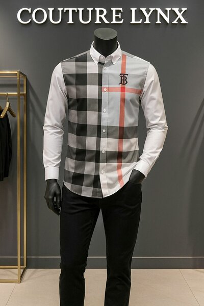 Chemise élégante à carreaux