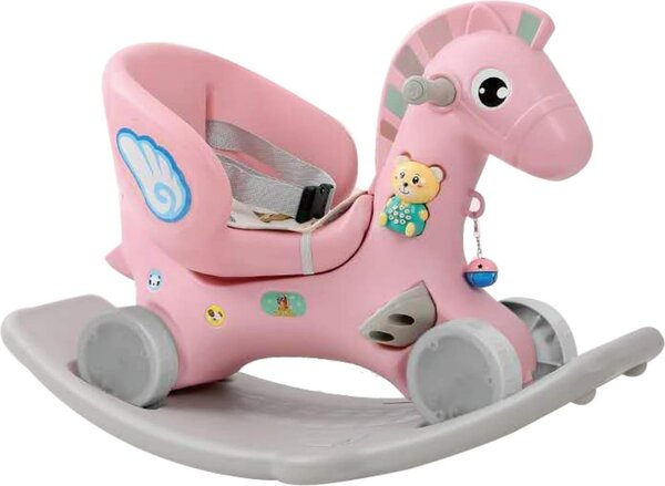 Cheval à Bascule Enfants 2-en-1