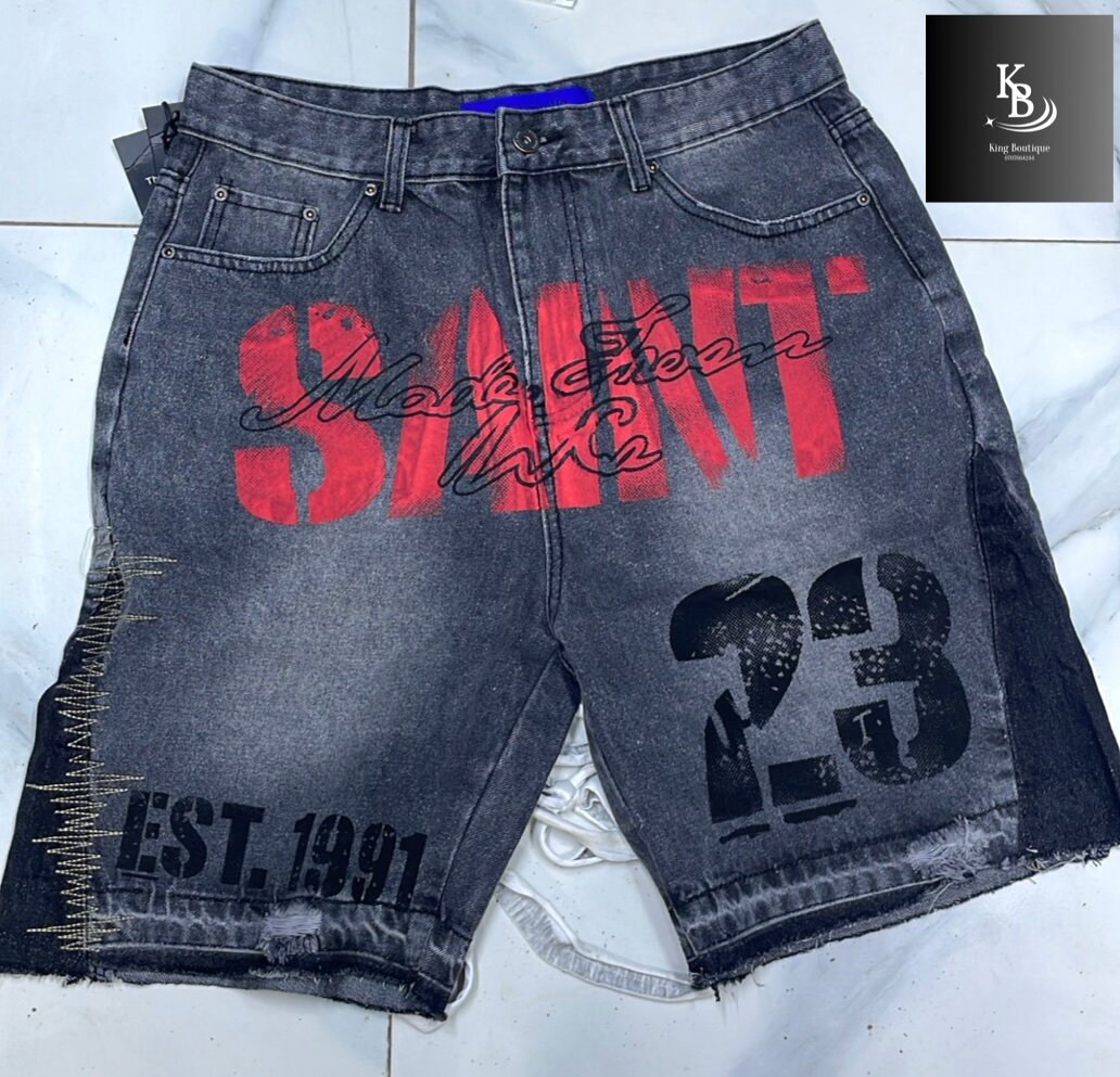 Shorts en jean délavé homme