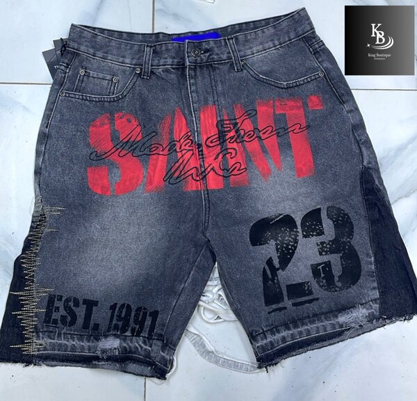 Shorts en jean délavé homme