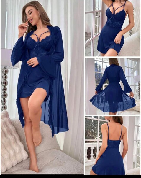 Ensemble nuisette élégante bleue