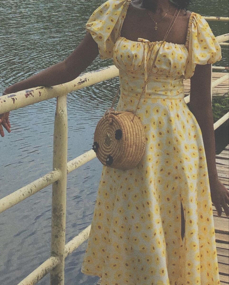 Robe Maxi Été à Manches Bouffantes