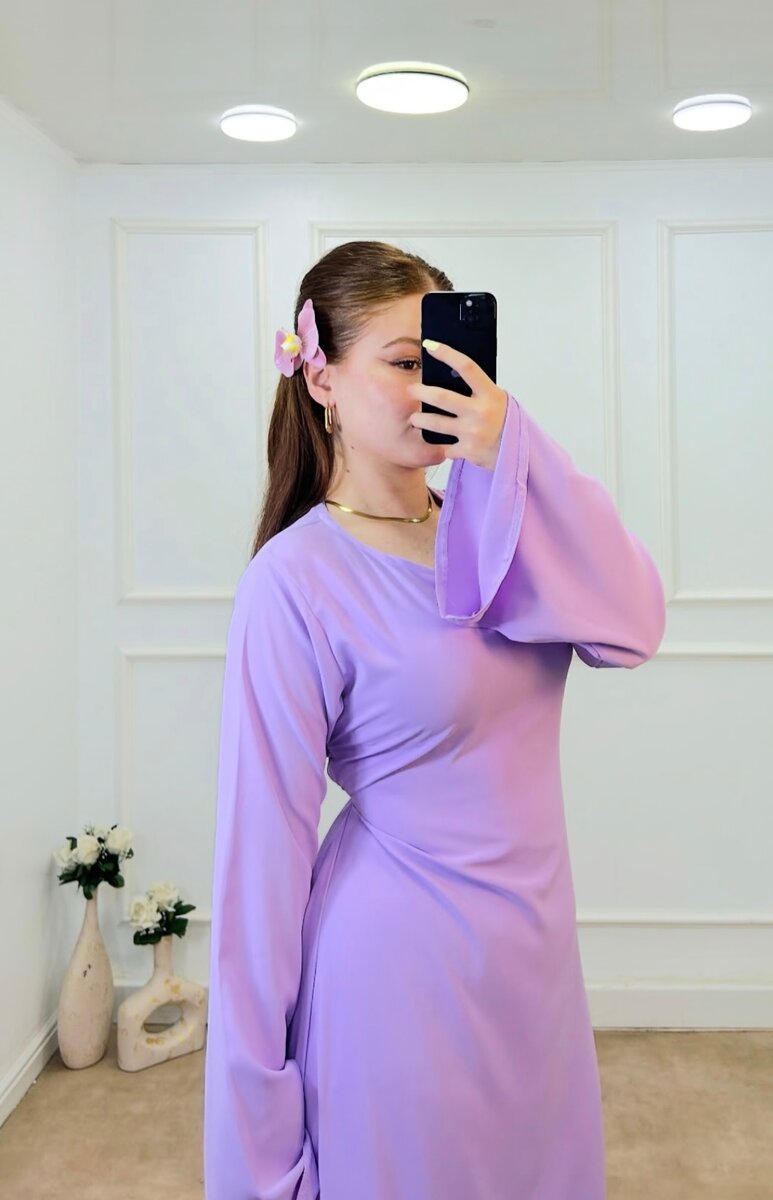 Robe longue violette élégante