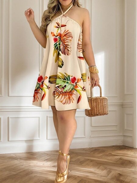 Floral bareback dress