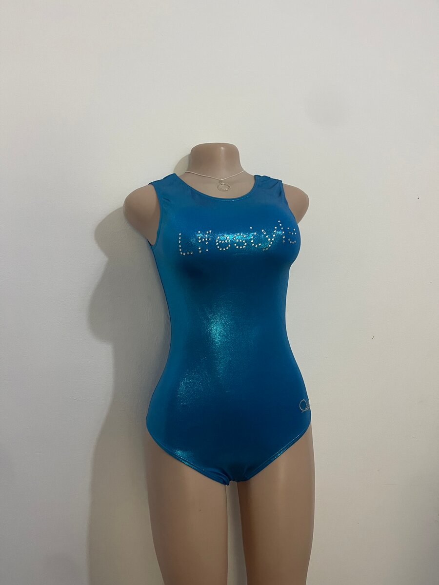 Shiny Blue Gymnastics Leotard