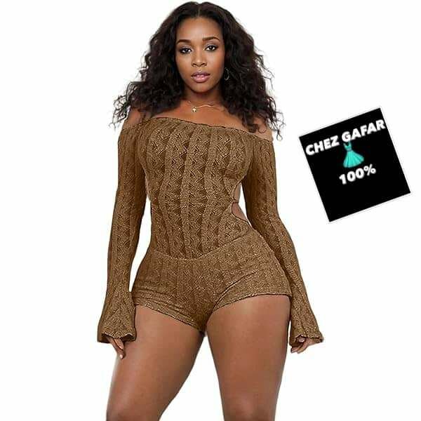 Combishort Tricot Femme Sexy