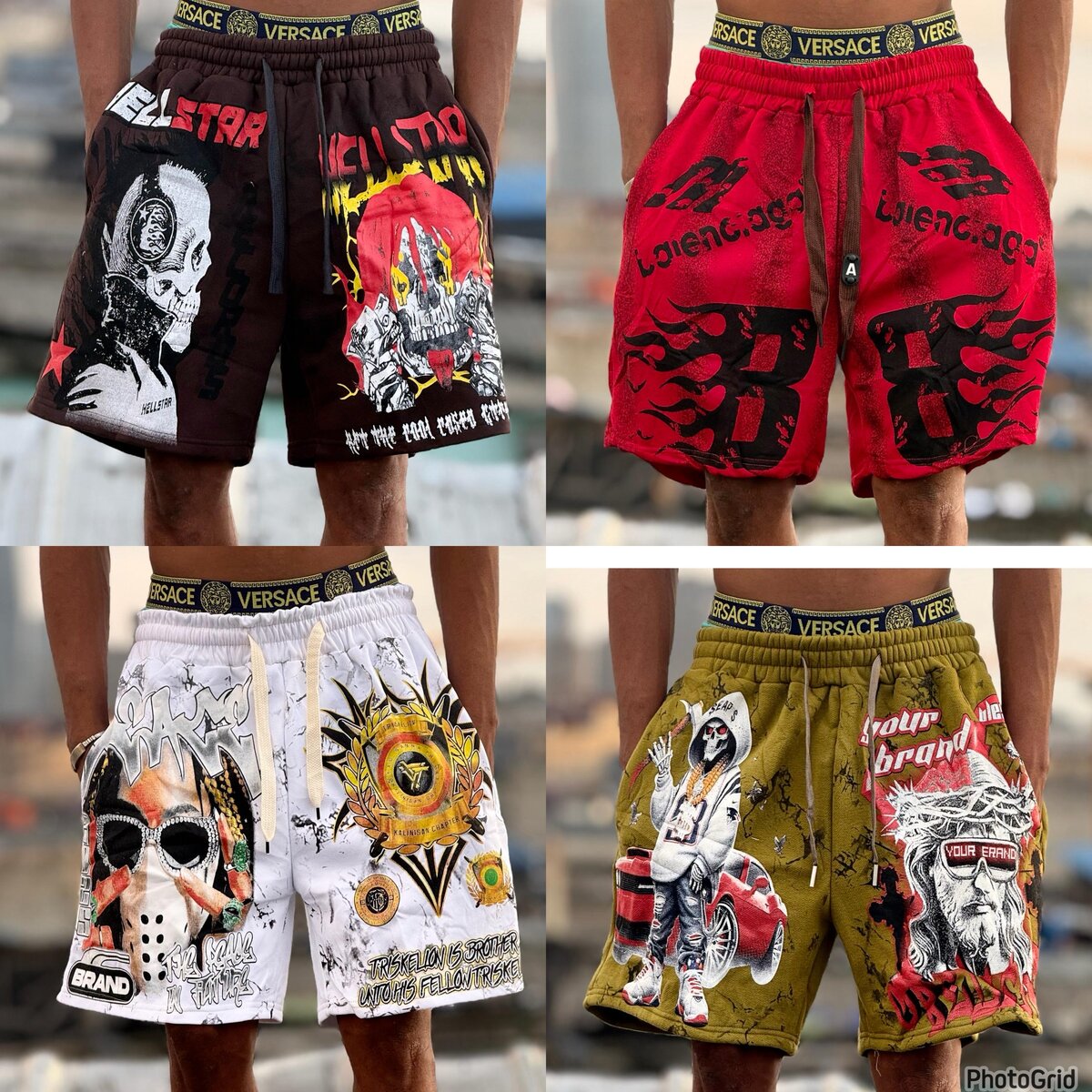 Shorts colorés graphiques homme