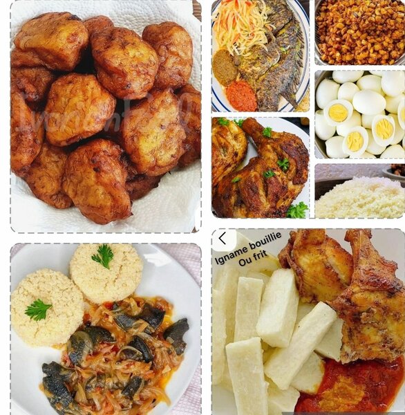 Plat 3 en 1.familial, attiéké,