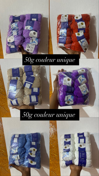 Lot de Fils à Tricoter 50g