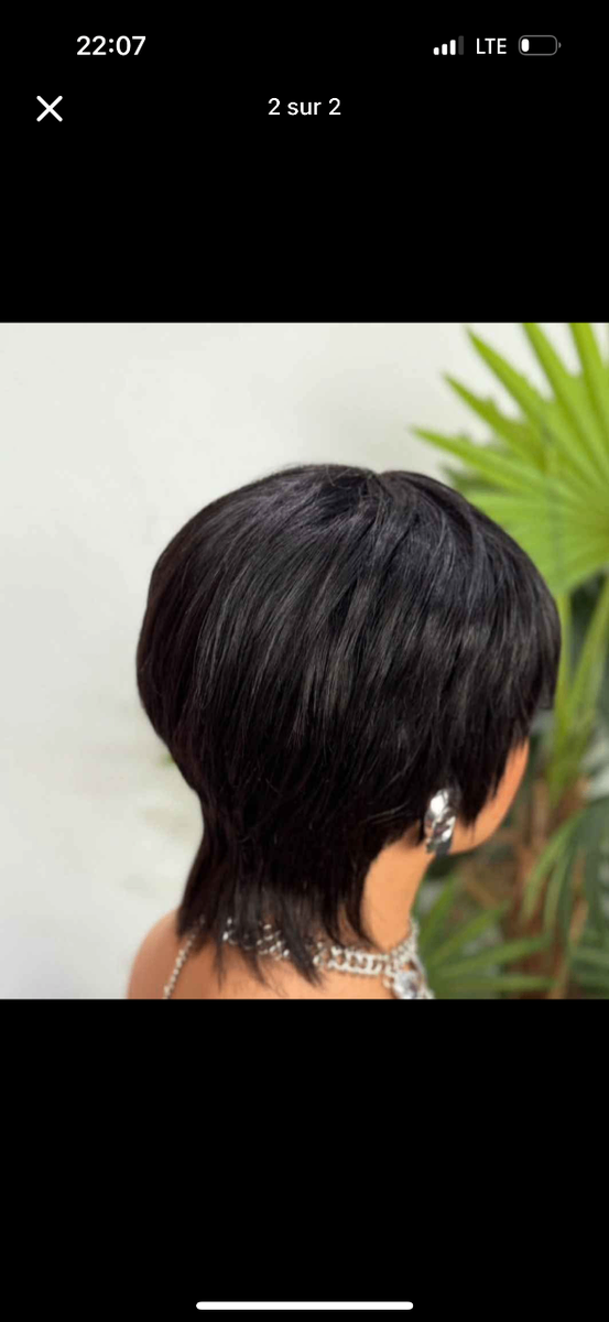 Perruque Courte Noire