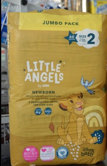 Little angels newborn size 2 🔥⚡LITtle ANGELS by ASDA NEWBORN Wonderfully soft and breathable for your bundle of joy 2 DESIGNS FEATURING WINNIE THE POOH