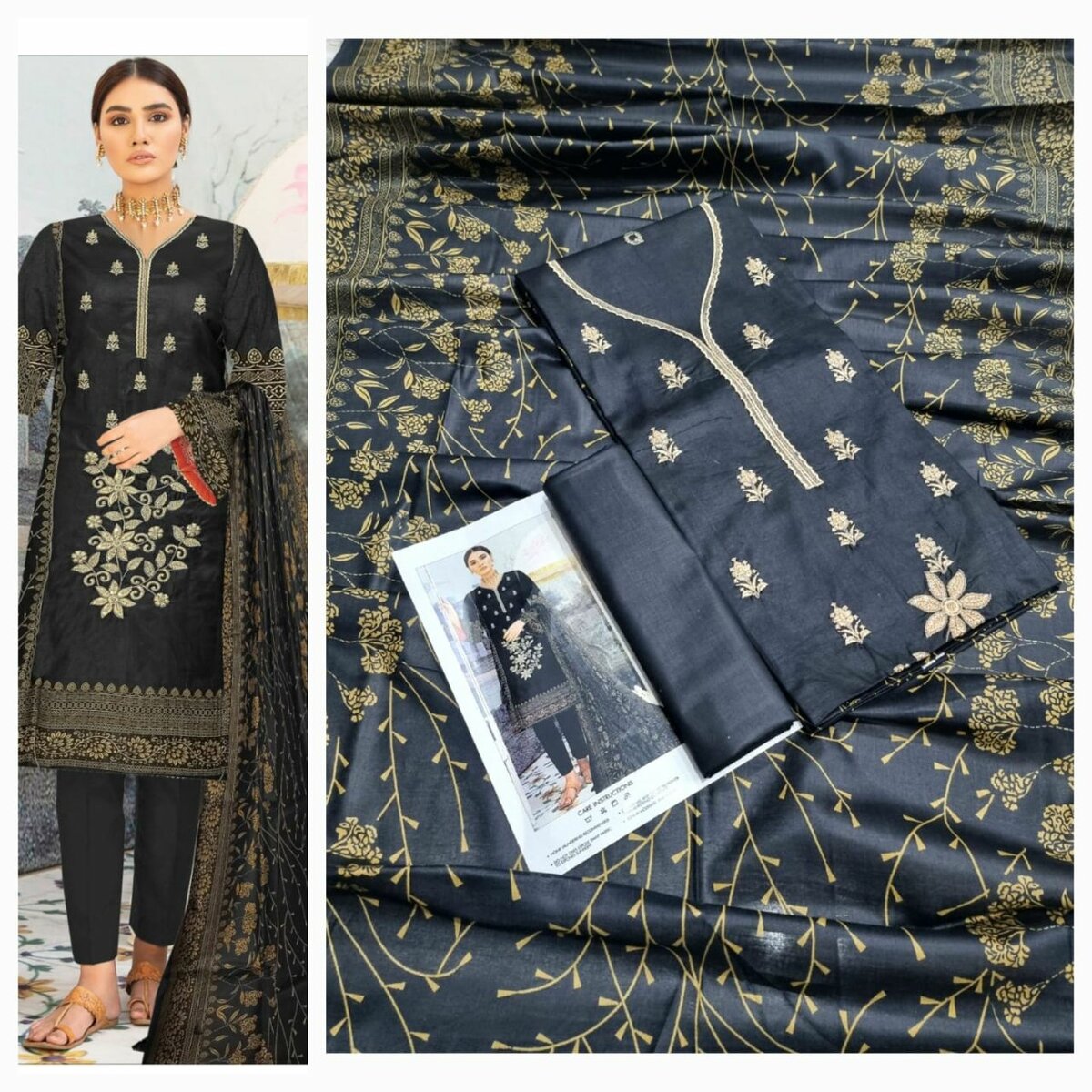 Printed lawn suit