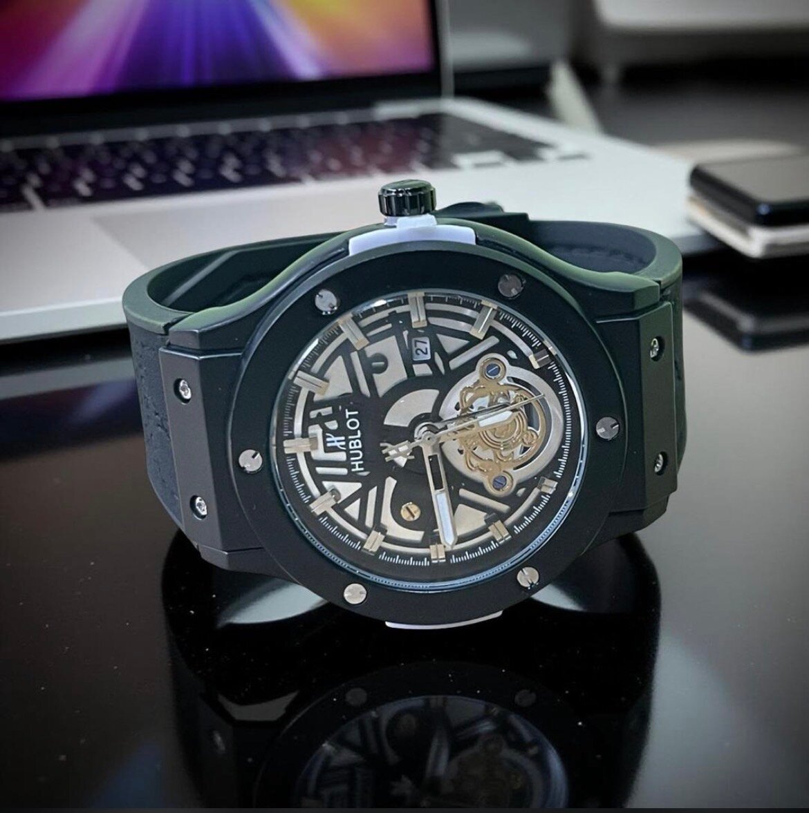 Montre squelette luxe homme