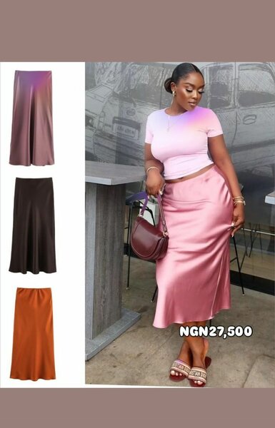 Jupe en satin élégante