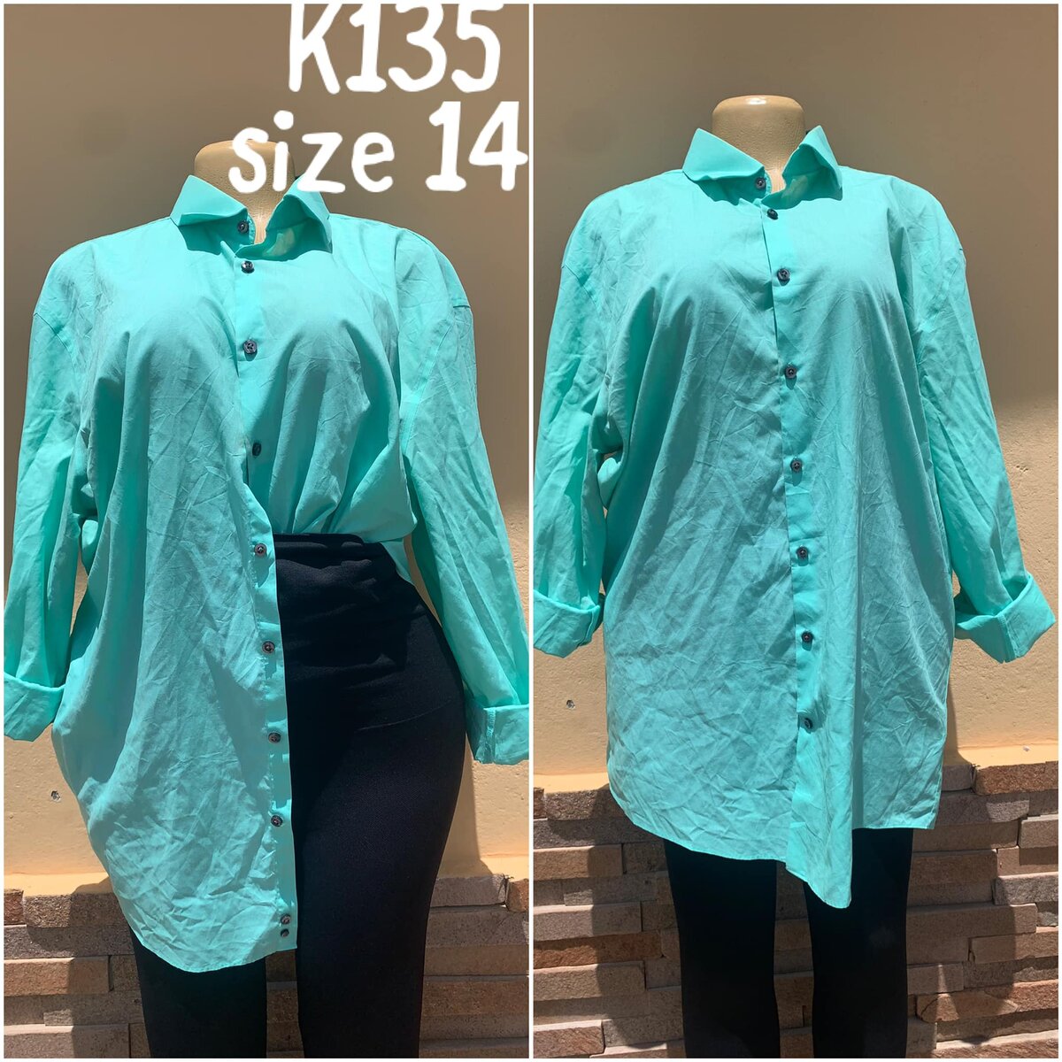 Blue shirt size 14