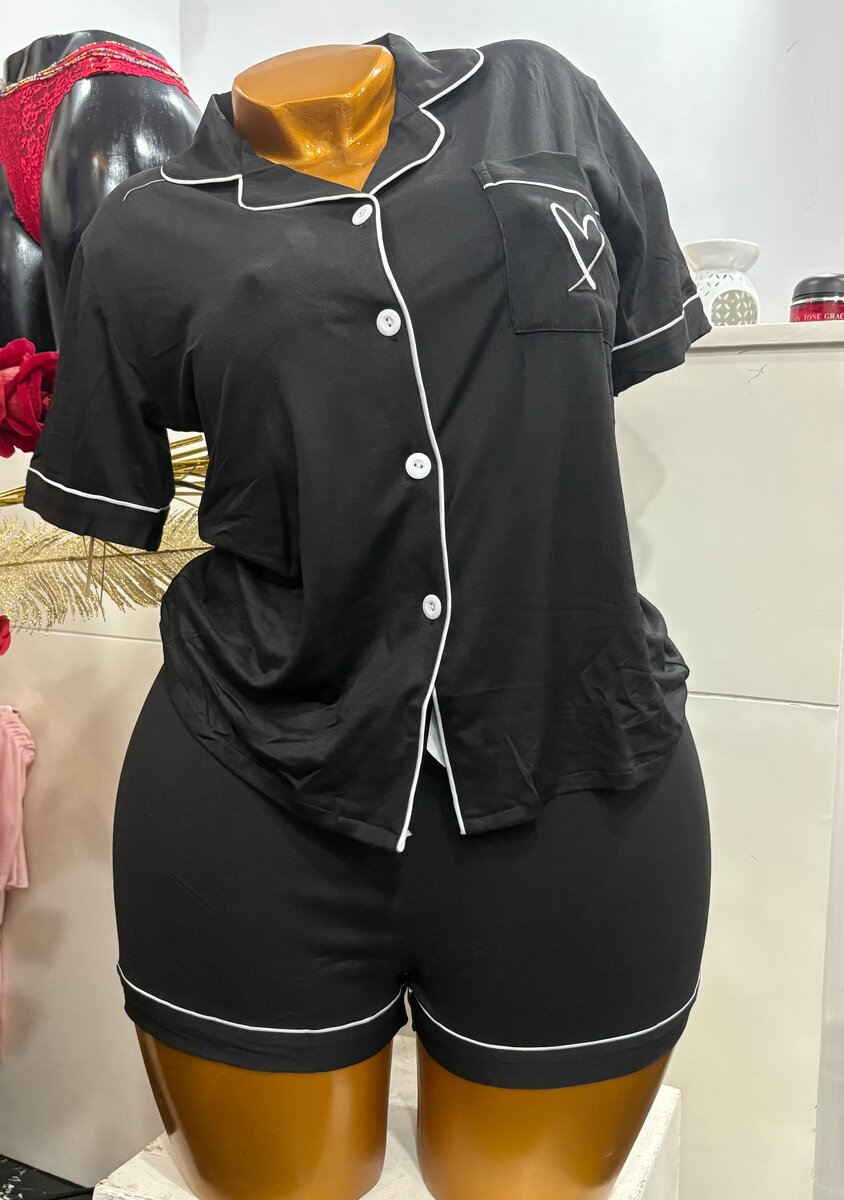 Pyjama court femme confortable