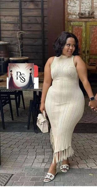 Robe longue élégante à franges