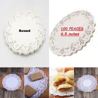 Doilies Paper, Lace Doilies Paper Round Decorative Paper Placements Bulk for Desert, Tableware Decoration, 6.5’’ Large Doilies Round Paper Placements for Cake Packaging