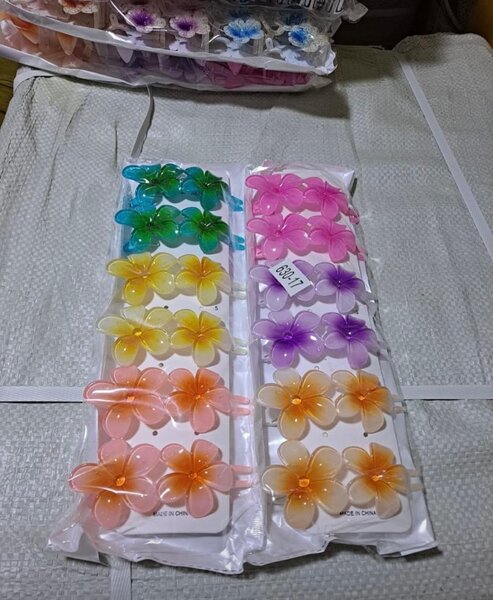 Pinces à cheveux fleurs colorées