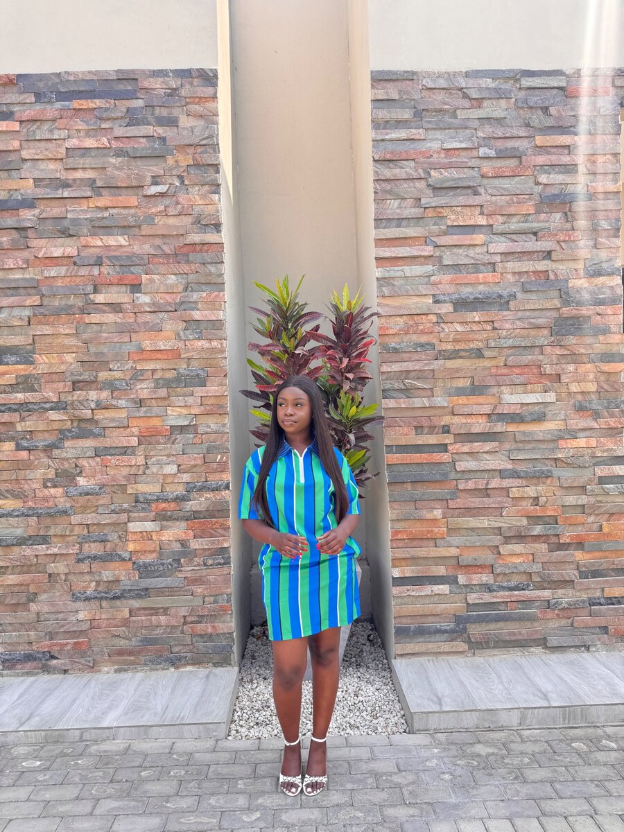 Blue & green Mini dress