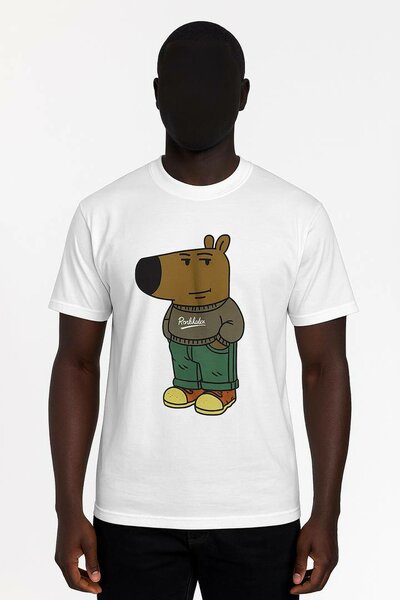 T-shirt en coton motif ours