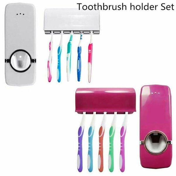 Automatic Toothpaste DispenserToothbrush Holder Squeezer
