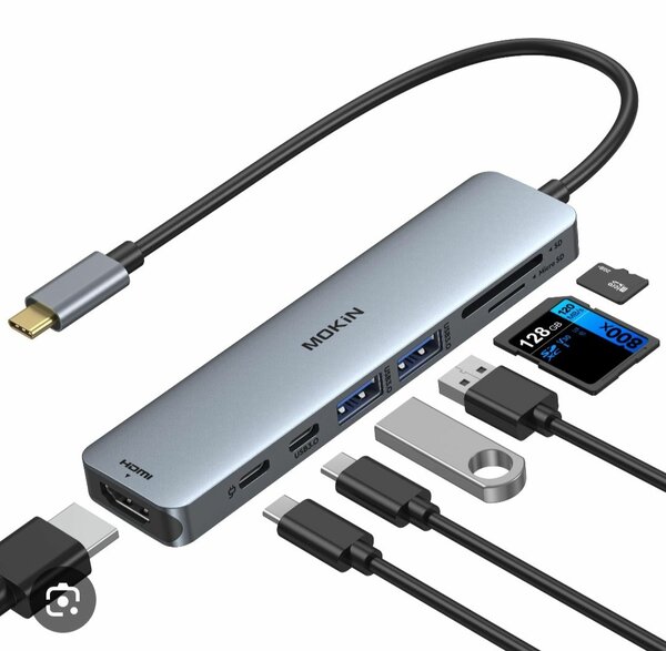 6-in-1 USB-C Hub Multiport Adapter