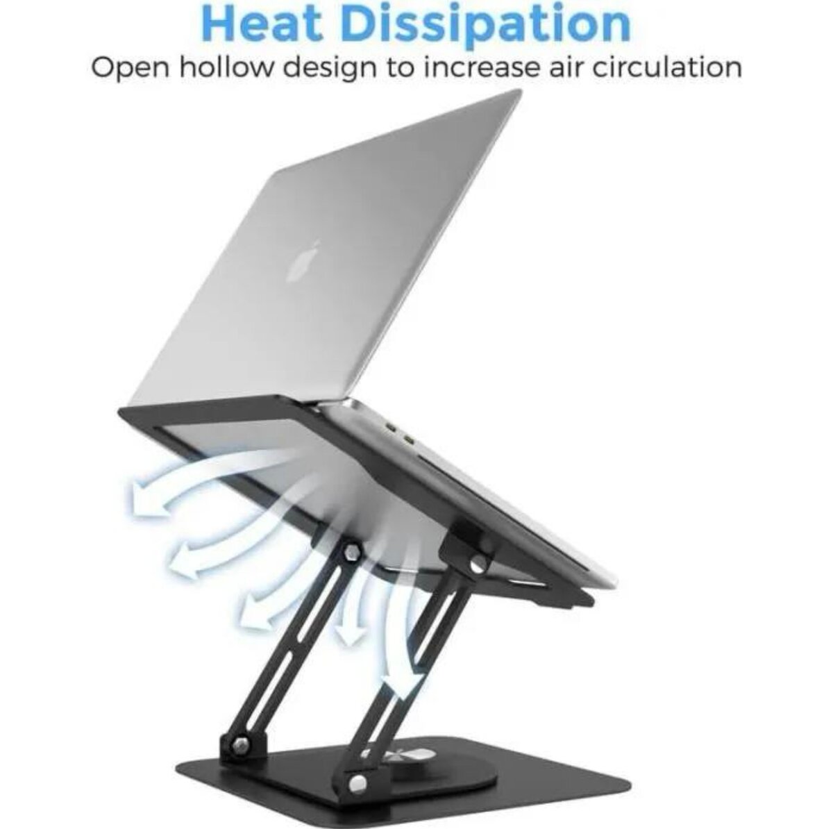 Support Ordinateur Portable,Rotative à 360°,Réglable en Haut