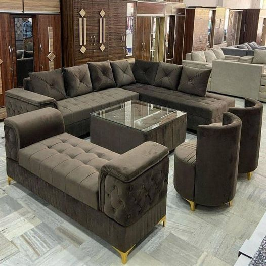 black sofa set
