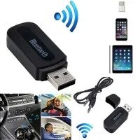 USB Portable Bluetooth Wireless Audio Music Receiver Dongle Car Audio BT Adaptor And AUX Cable