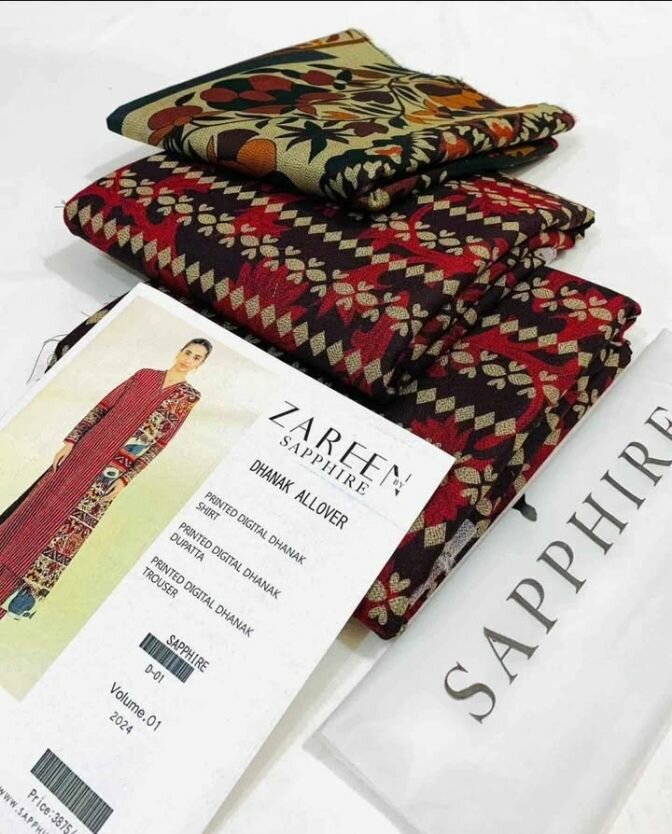 Zareen sapphire suit 3pcs