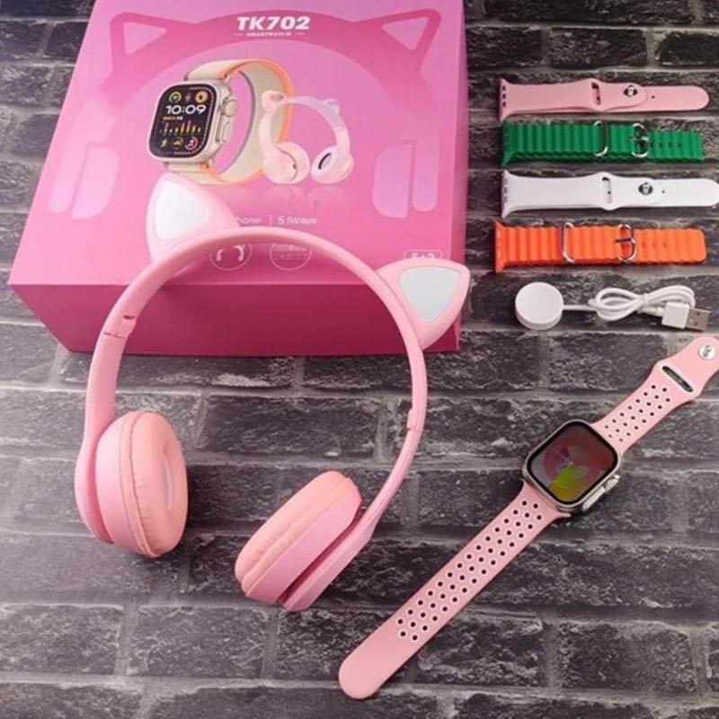 Kit Montre Intelligente & Casque Chat