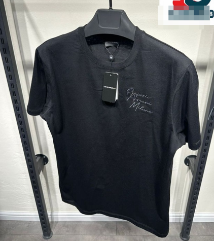 T-shirt imprimé lettre-noir