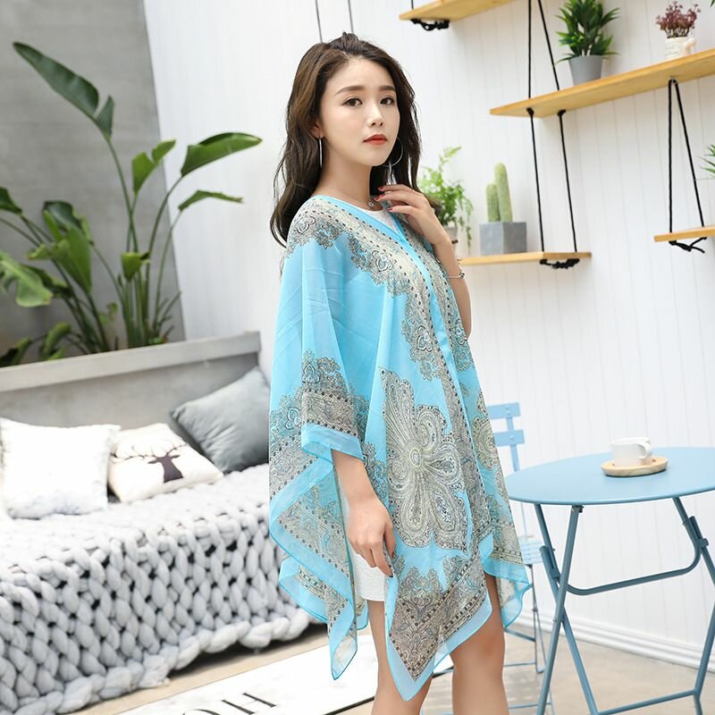 Summer Chiffon Shawl Beach Dress