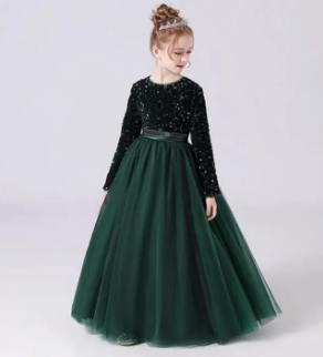 Evening long dress for girls