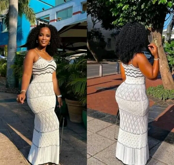 Robe longue en dentelle élégante
