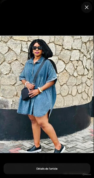 Robe en jean décontractée