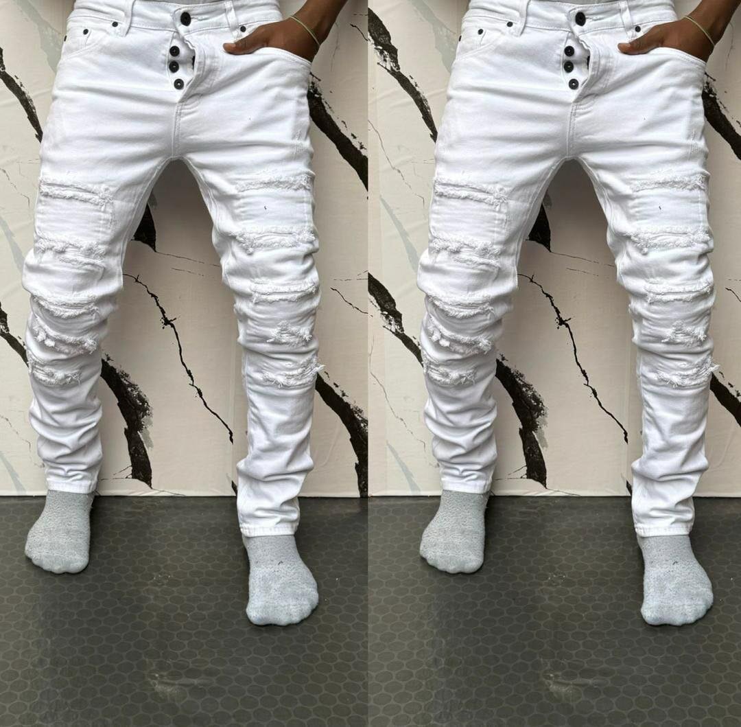 Jeans déchirés tendance homme