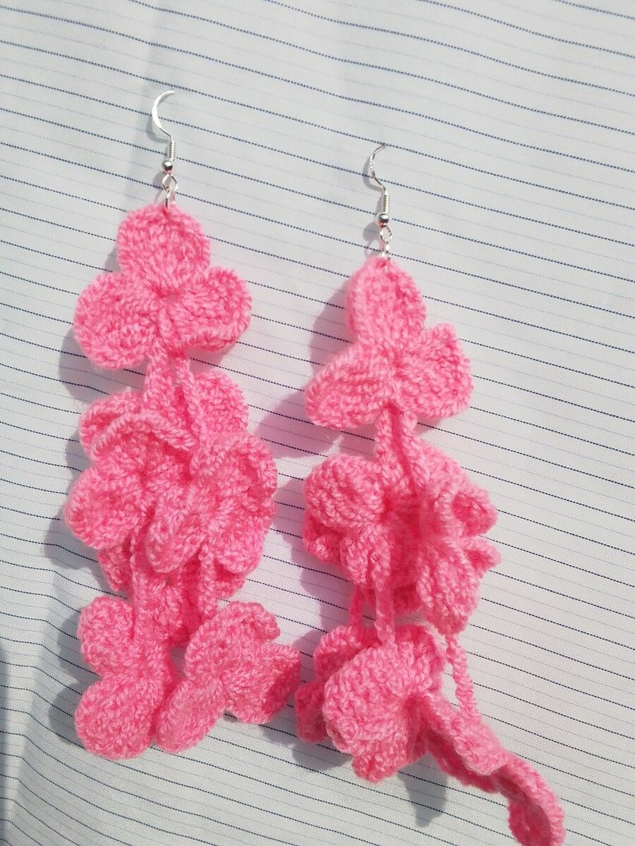 Crochet Floral Earrings