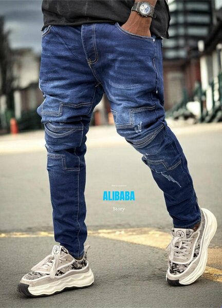 Jean cargo décontracté homme