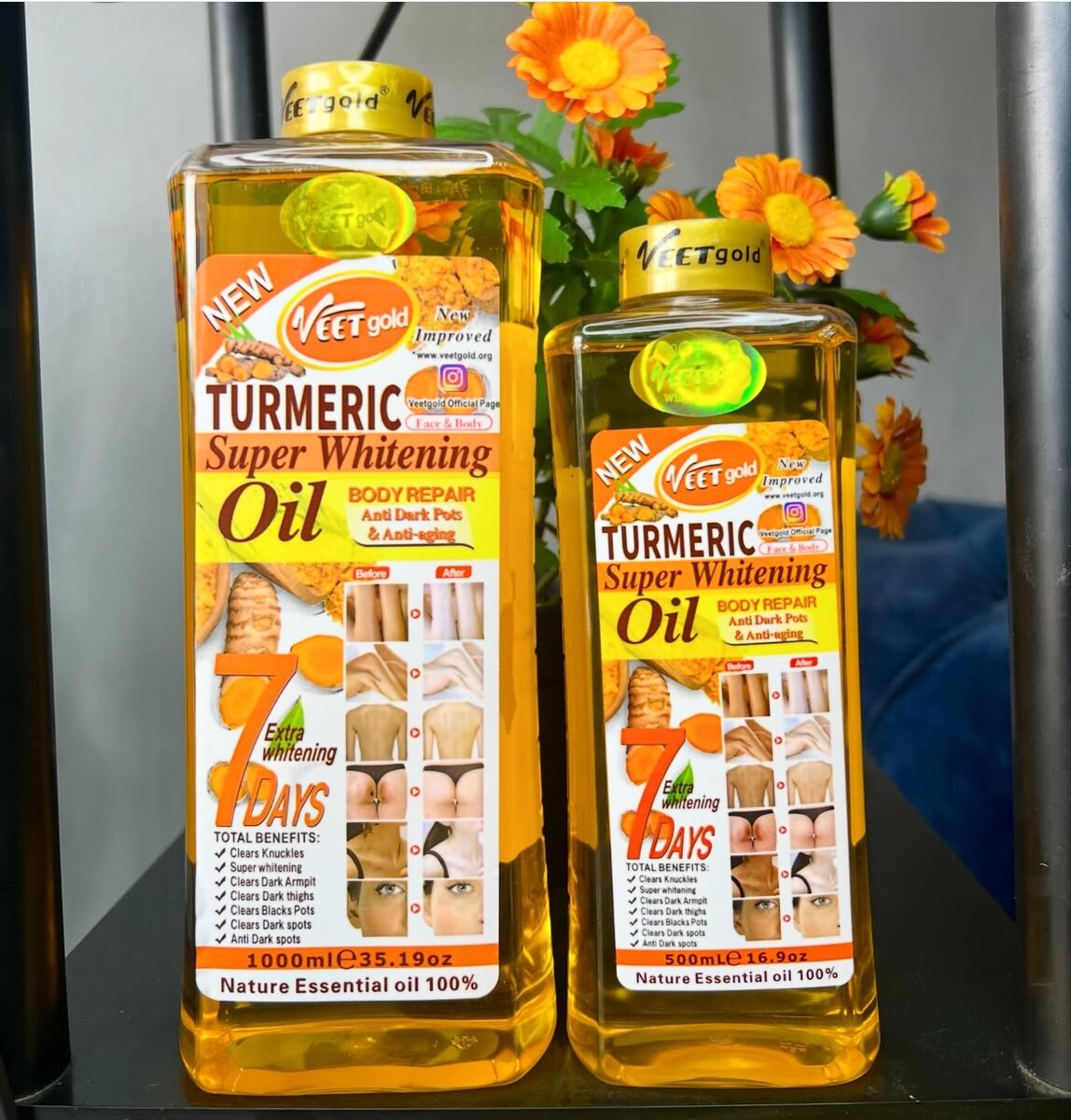 Turmeric whiting body oil
