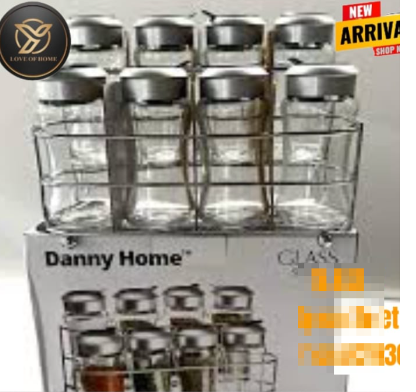 Glass spice set