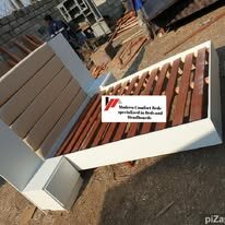 custom made bed with a high base