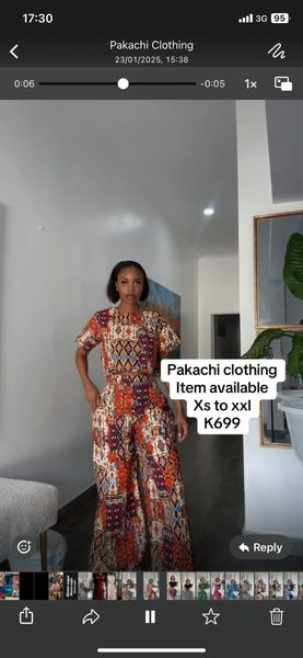 Chitenge 2 piece pants set