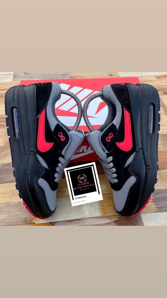 Nike Air Max Sneakers Noir Rouge