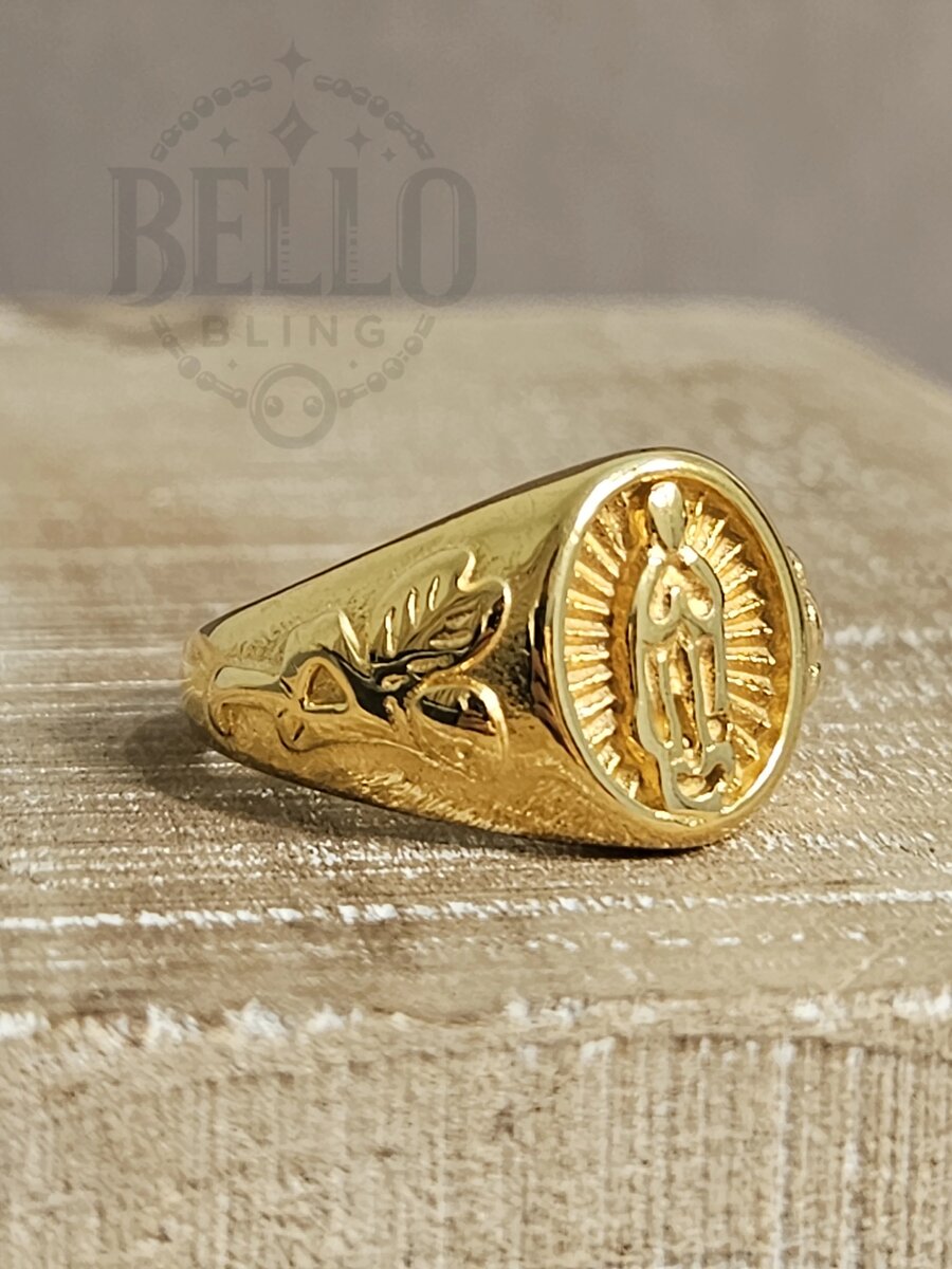 Bague en or Vierge Marie