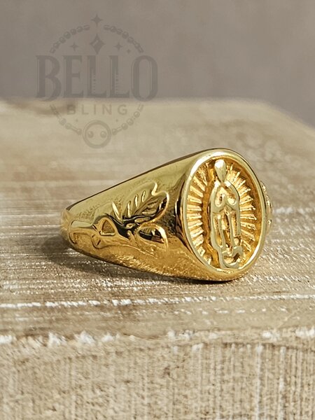 Bague en or Vierge Marie