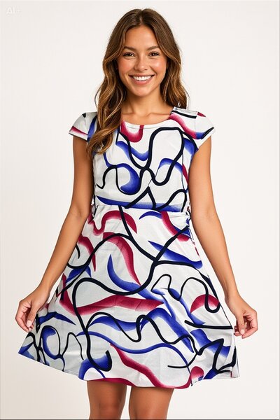 Robe imprimée féminine chic