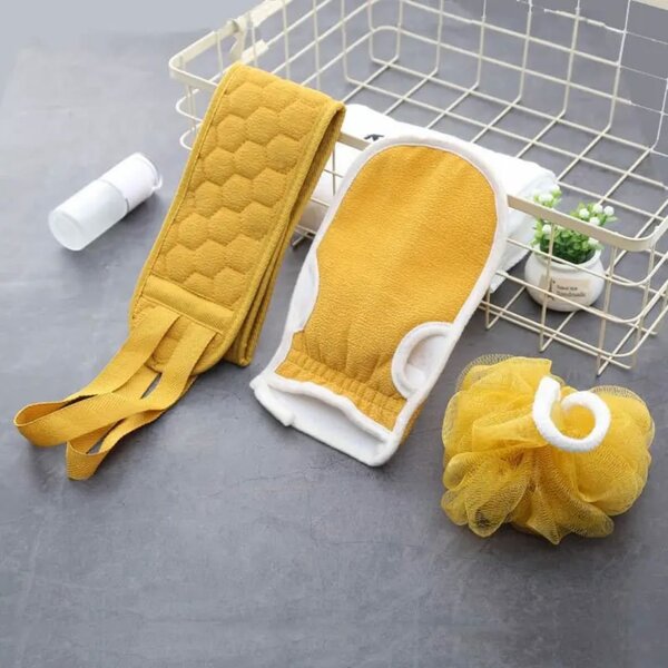 Ensemble de gants de bain exfoliants